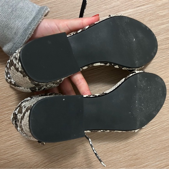 Black and White Snakeskin Heels - Picture 8 of 9